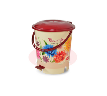 Decorated Pedal Dust Bucket – 7