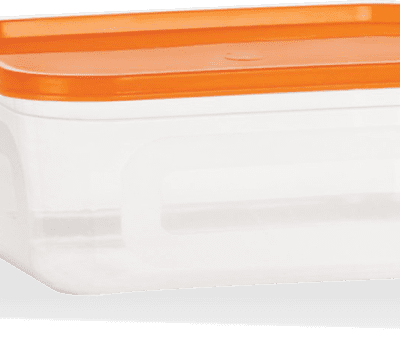 Ankurwares Plastic Box with Orange Lid