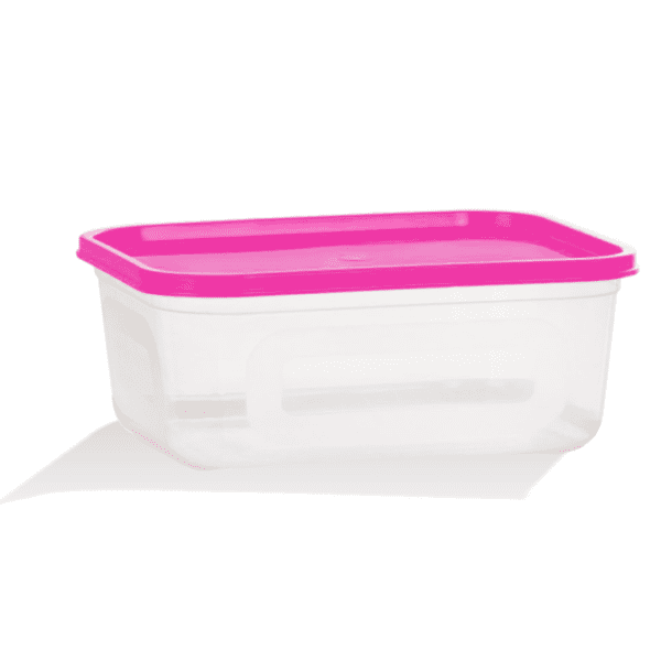 Ankurwares Plastic Box with Pink Lid