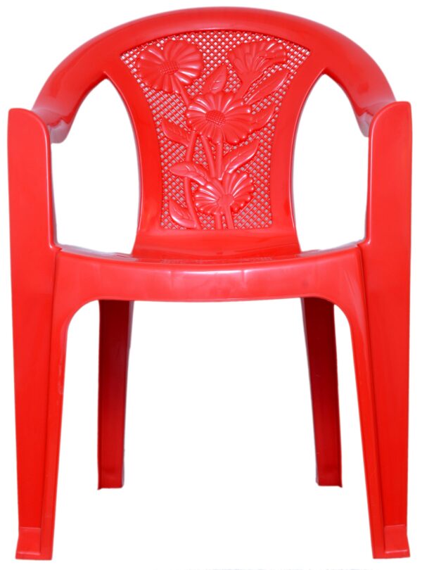 Ankurwares New Flora Red Chair