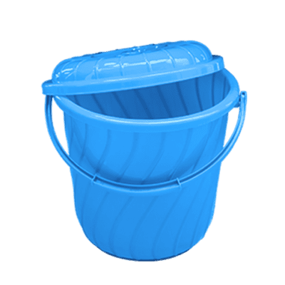 Ankurwares Spiral Bucket with Lid Blue - 16L